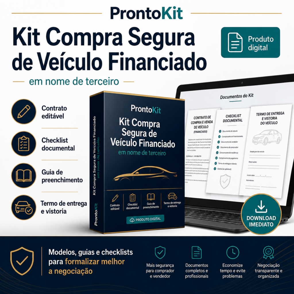 Kit Compra Segura de Veículo Financiado em nome de terceiro